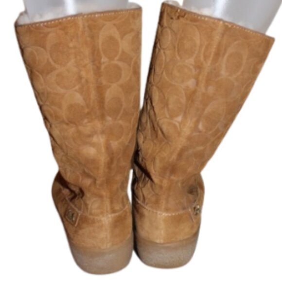 Coach Teri Signature Suede Ladies Boots (Fits 8.5M) - Picture 6 of 13